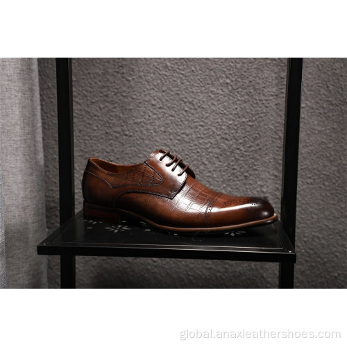 Casual Mens Office Shoes Men Oxfords Embossed Leisure Dress Shoes Manufactory